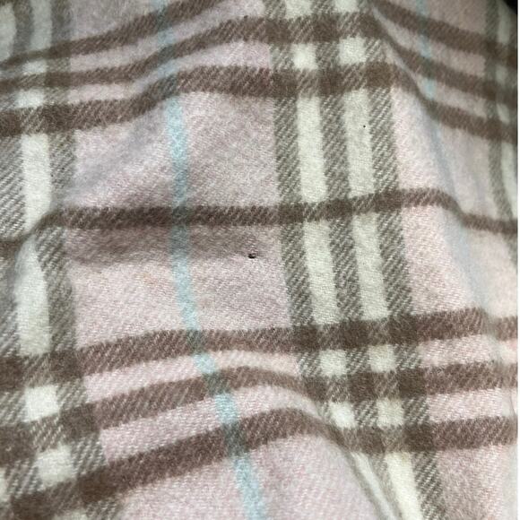 Burberry London Made in England 100% Cashmere Pink Nova Check Fringe Ends Scarf - Picture 5 of 6